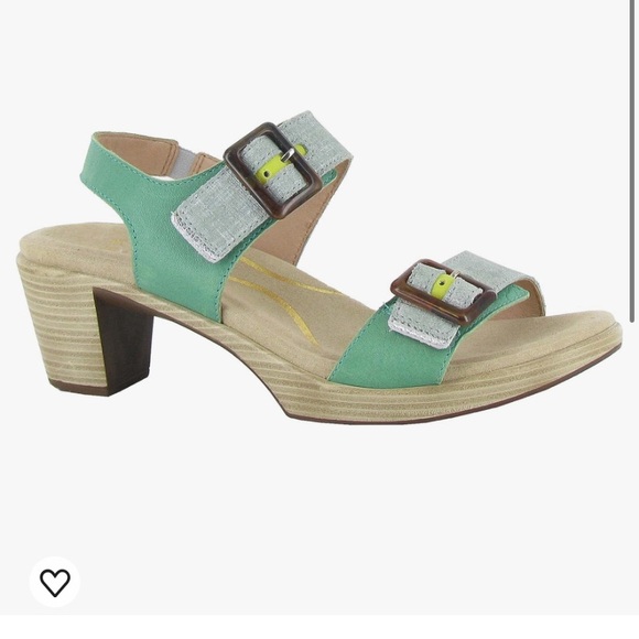 Naot Shoes - NWB NAOT Women's Intact Sandal Size 42 US 11 Jade Teal/Lime Silver heels 2466